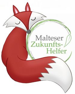 Logo mit Fuchs und Aufschrift "Malteser Zukunfts-Helfer"